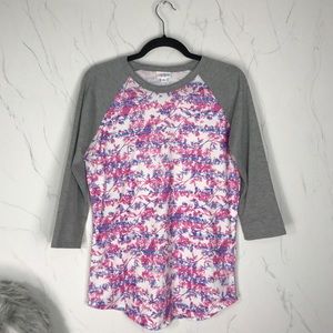 Lularoe Randy Floral Baseball Tee
